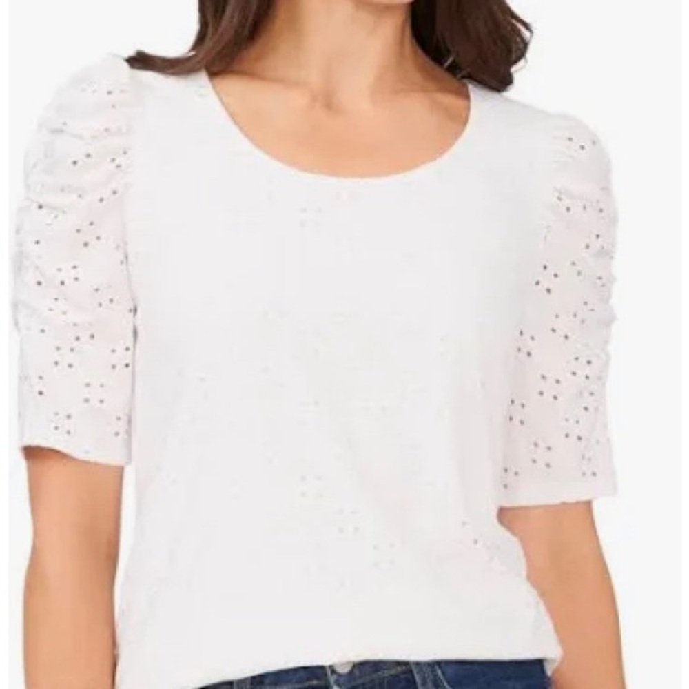 Cece Eyelet XS Top